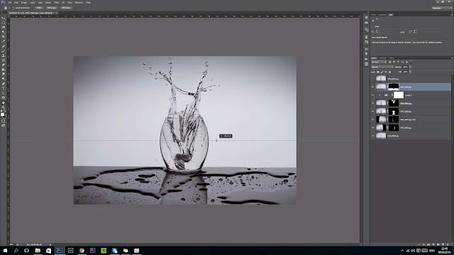 BTS and Post-processing Splashes in Glass Shot