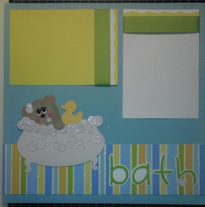 sistochris Scrapbooking and Paper Crafts Bath Time Scrapbook 12 x 12