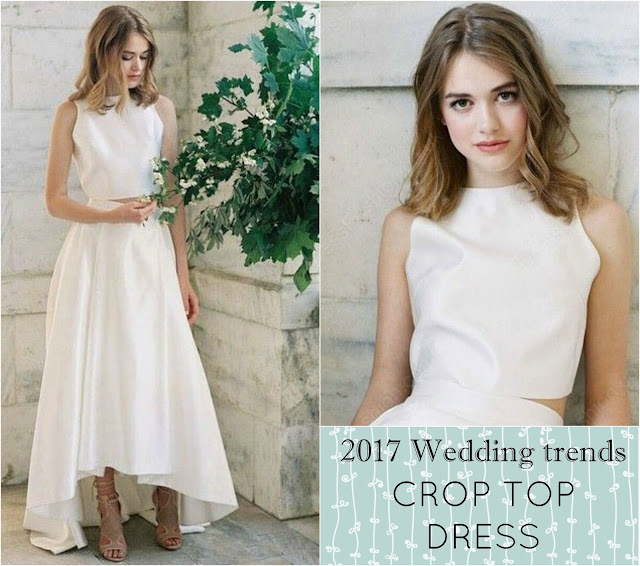 2017 Ultimate wedding trends: the crop-top dress. Dress by MillyBridal UK 2017 Ultimate wedding trends: the crop-top dress. Dress by MillyBridal UK