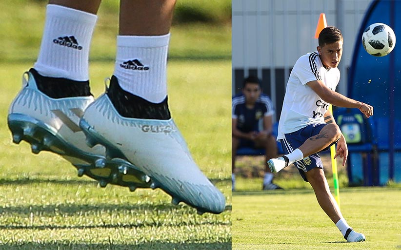 Trains in Beautiful Glitch 18 Argentina World Cup Boots - Footy Headlines