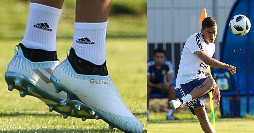 dirigir aguacero galón Dybala Trains in Beautiful Adidas Glitch 18 Argentina World Cup Boots -  Footy Headlines