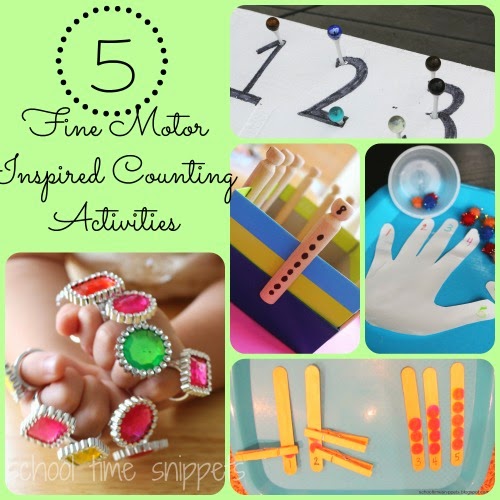 fine motor inspired counting activities