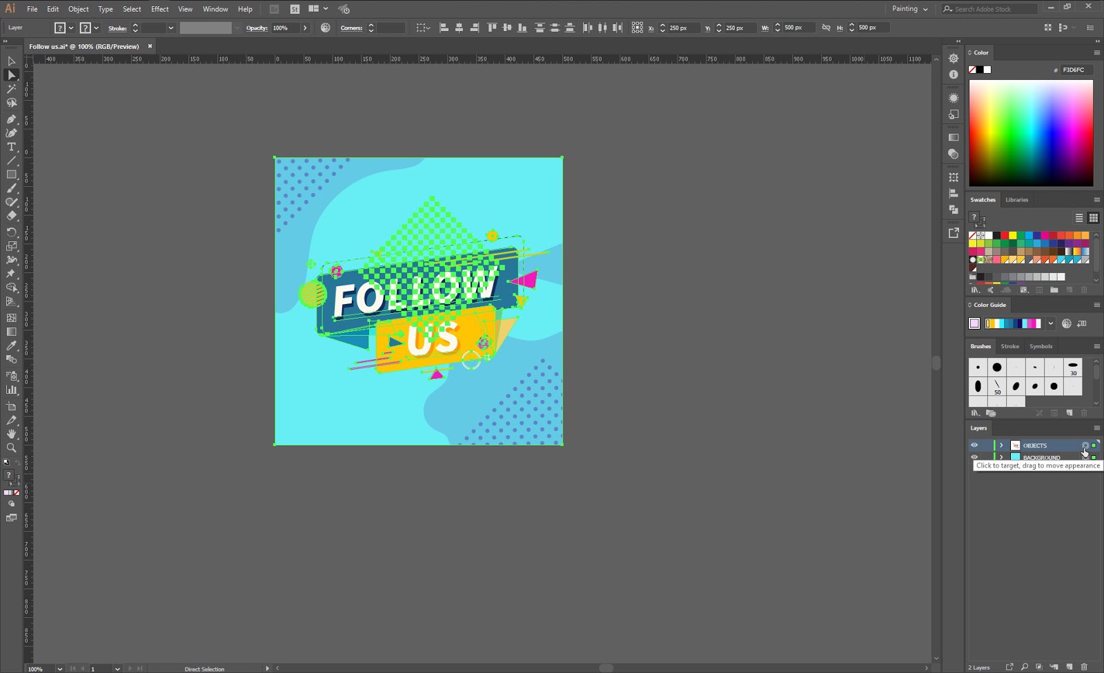 เปลี่ยนสีใน Artwork โปรแกรม Adobe Illustrator แบบเร่งด่วนภายใน 1 นาที ~  Phuketi