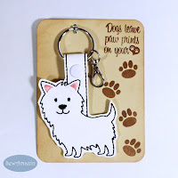 Westie Dog Breed Key Fob, Purse Charm