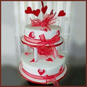 Tortas de boda decoradas con corazones