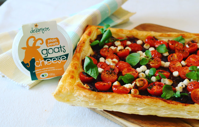 Tomato, Thyme, Caramelised Onion & Goat’s Cheese Pearl Tart