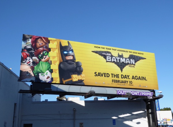 The Lego Batman Movie billboard Beverly Boulevard Lego Batman movie billboard