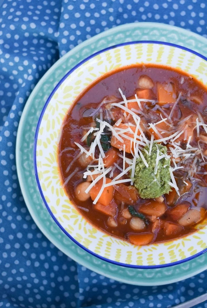 An easy winter minestrone soup inspired by Ina Garten 