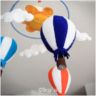 Giostrina culla con mongolfiere, Oby's Handmade