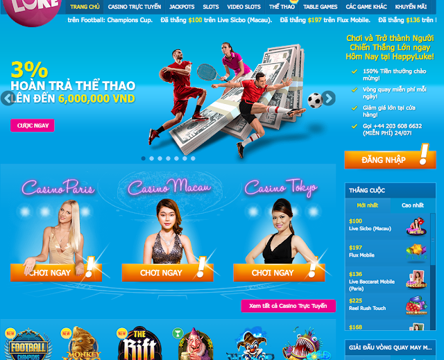 Happyluke - Nhà cái "sống dai" nhất trong tất cả các Casino Online