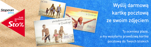 Wyślij pocztówkę z wakacji poprzez Ranking Plaż Plaże Polska