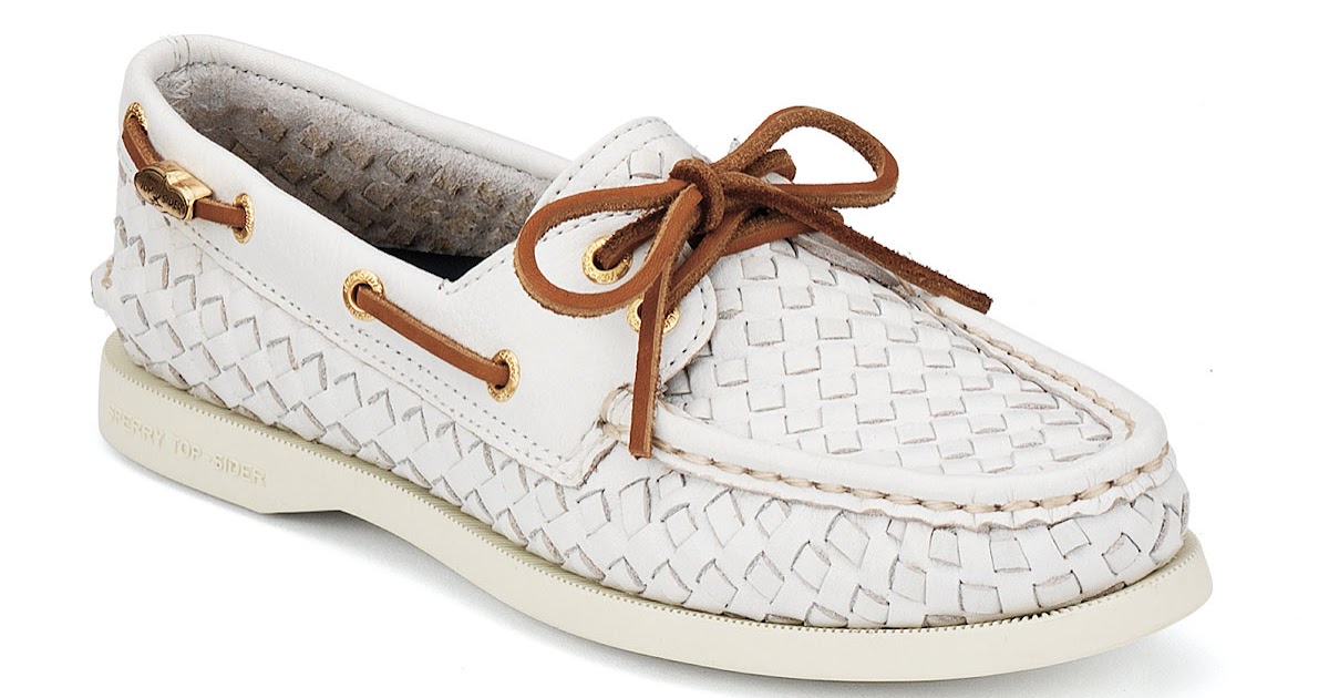 sperry white canvas slip on