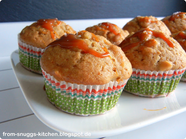 Apfel-Apfelmus-Muffins mit Salz-Karamell - From-Snuggs-Kitchen