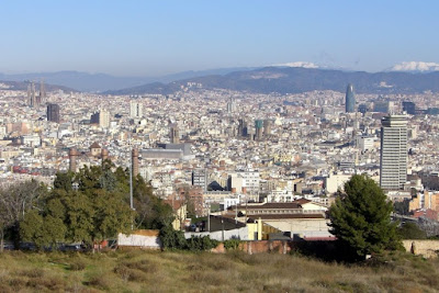 Barcelona from Alcaide viewpoint in Montjuïc