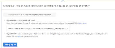 cara mendaftar blog di alexa cara verifikasi website atau blog di alexa metode 2