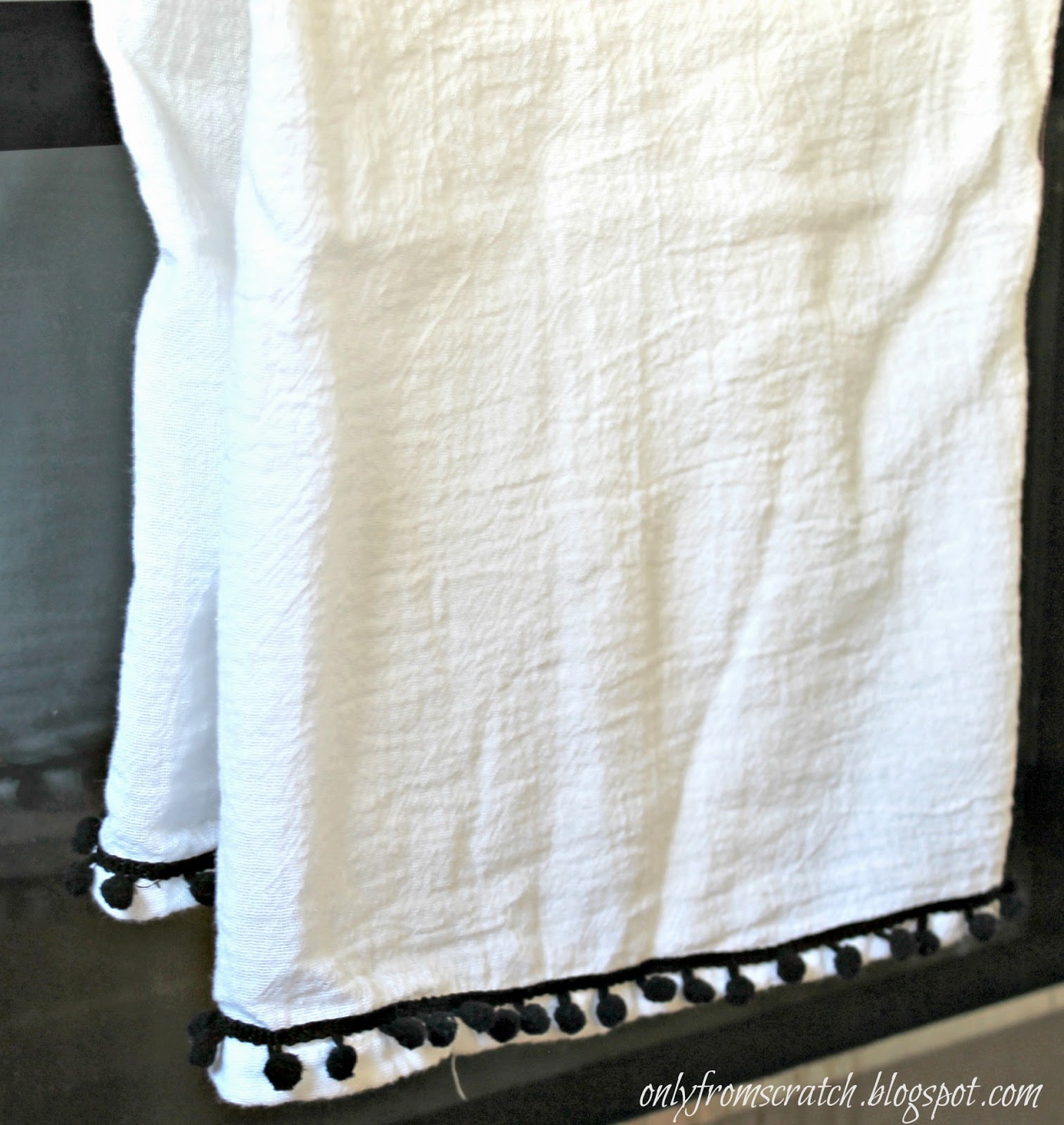 Only From Scratch DIY Embellished Flour Sack Towels