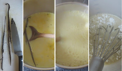 Zubereitung Vanillepudding Schritt für Schritt, Vanillepudding selbst gemacht, veganer Vanillepudding