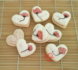sakura heart macarons creations loving