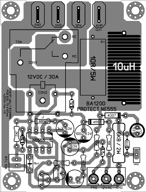 Audio Speaker Protector using 555 - Electronic Circuit