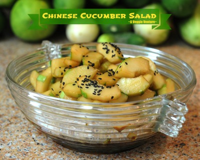 Chinese Cucumber Salad, another healthy salad recipe from A Veggie Venture.