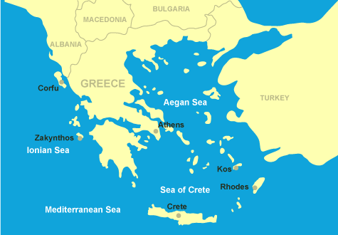 Map Greece 