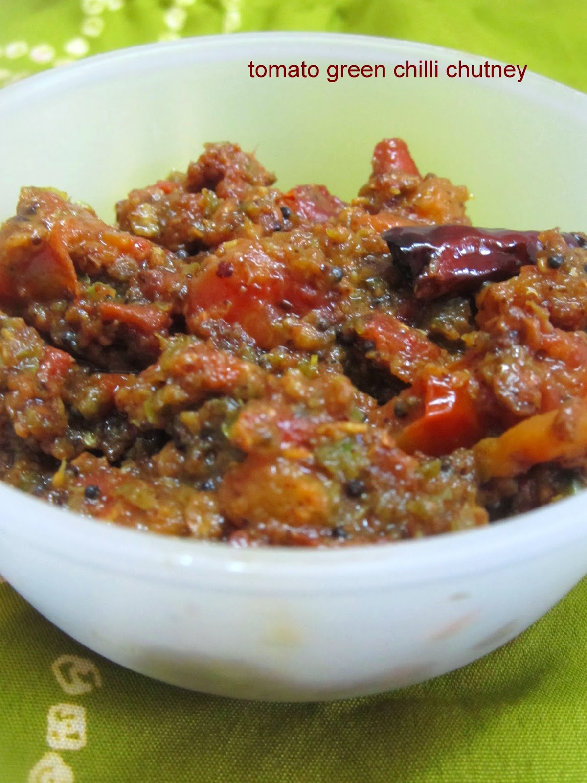 Sivani's Kitchen Tomato Green Chilli Chutney
