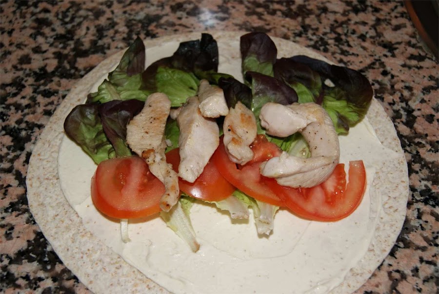 wraps de pavo y crema paso 4