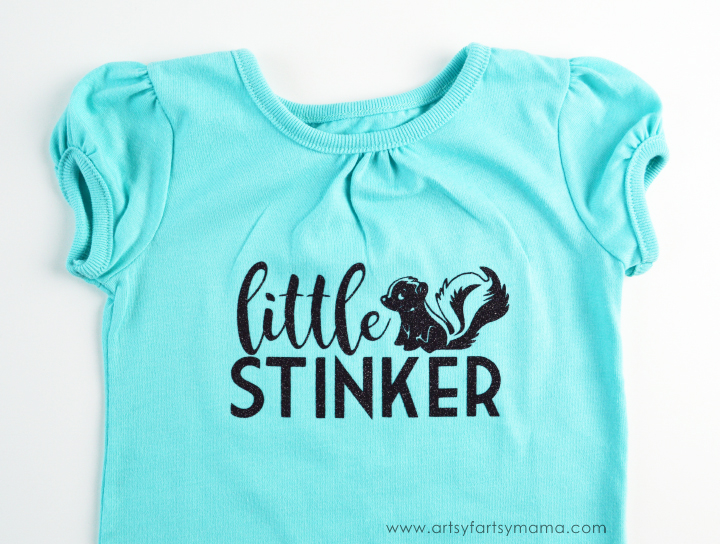 DIY Little Stinker Baby Tee from artsyfartsymama.com