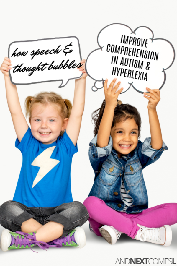 Reading comprehension strategies for hyperlexia - how books with speech and thought bubbles can help improve comprehension