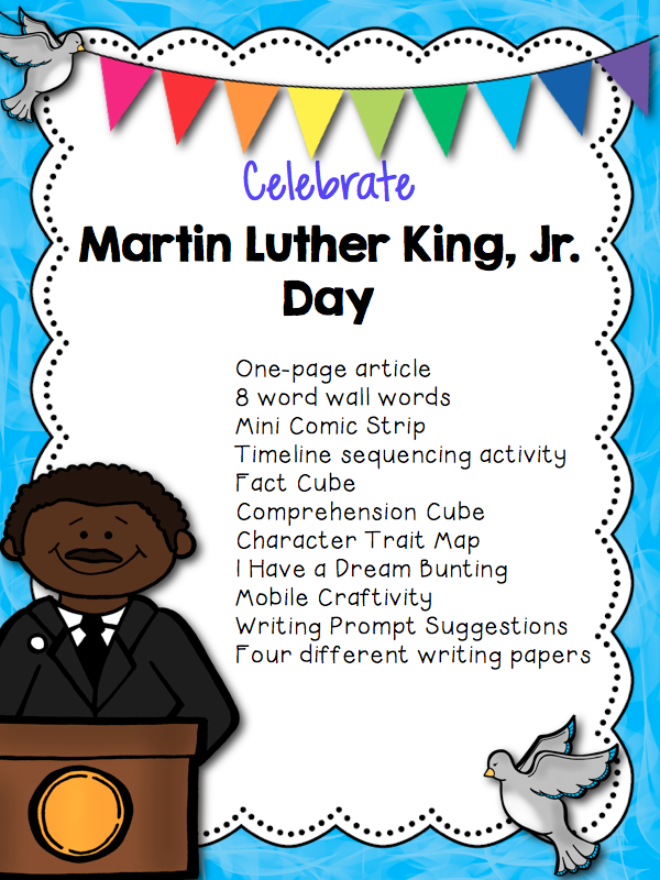 http://www.teacherspayteachers.com/Product/Martin-Luther-King-Materials-1642907