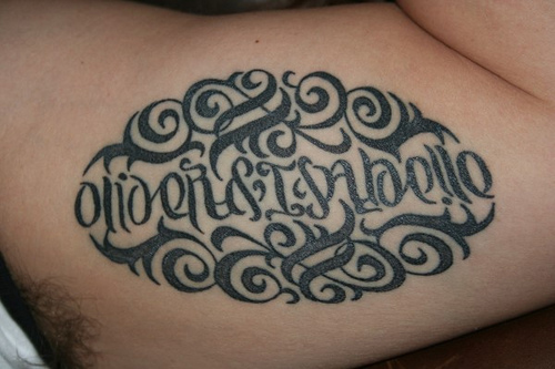tattoo ambigram
