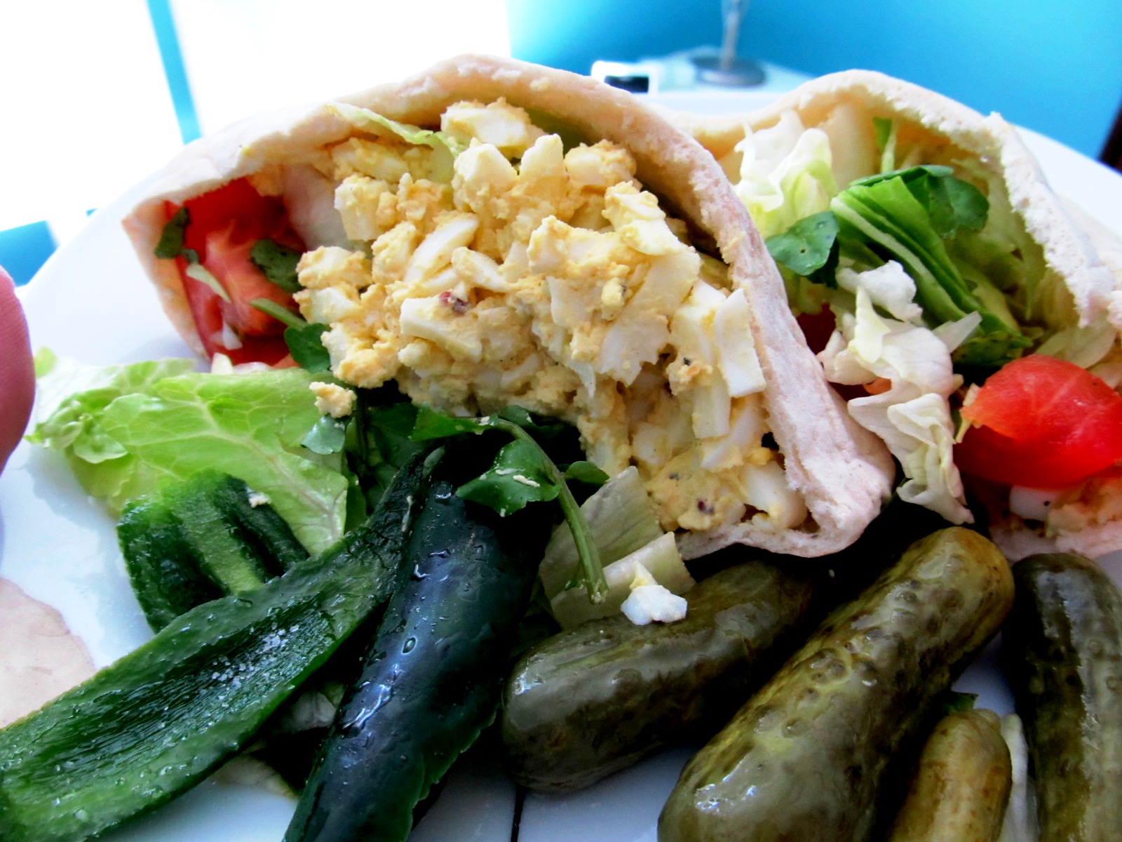 Food and Thrift Egg Salad in Pita Pocket.... and a Winner!