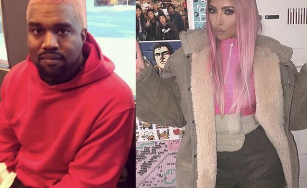  Kanye West se tiñe el cabello de rosa como Kim Kardashian
