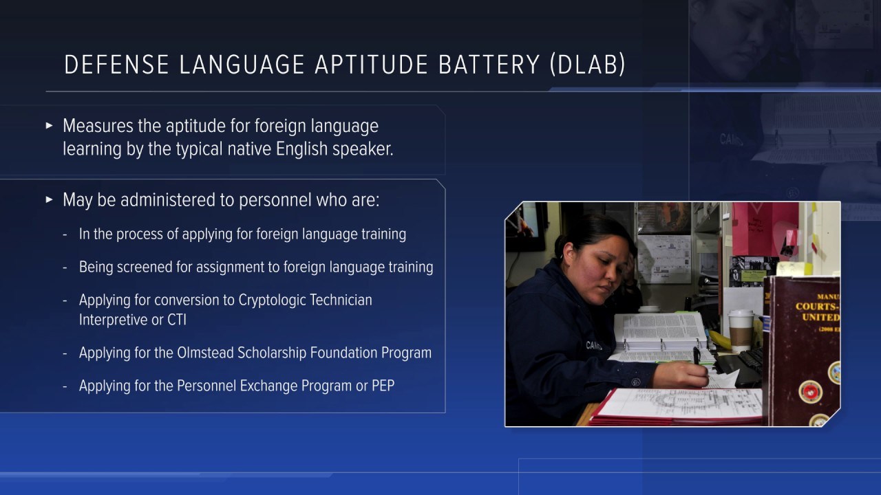 Defense Language Aptitude Battery Sample Test