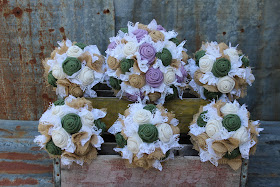 rustic burlap bouquets