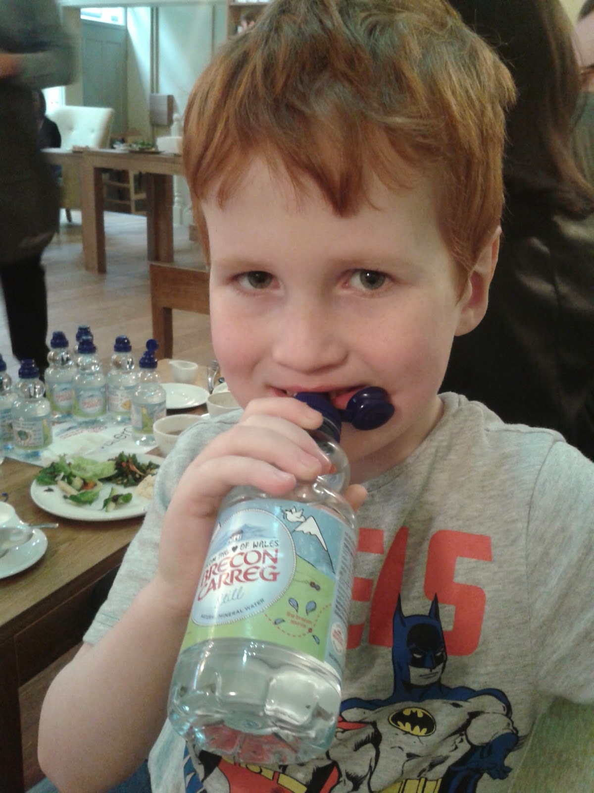 Ieuan Hobbis drinking Brecon Carreg water - motherdistracted.co.uk