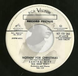 "Nothin' For Christmas" by Eartha Kitt, Candycane's favorite rape-awareness Christmas song