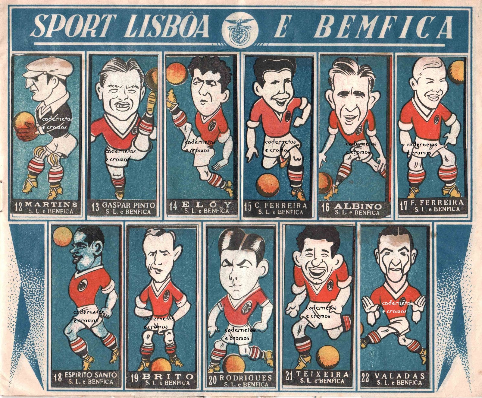 E CROMOS SPORT LISBOA E BENFICA 1940/1941