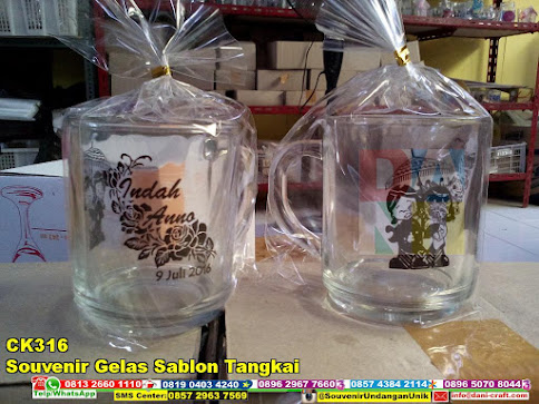 jual Souvenir Gelas Sablon Tangkai