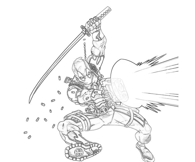 marvel deadpool coloring pages fight - photo #8