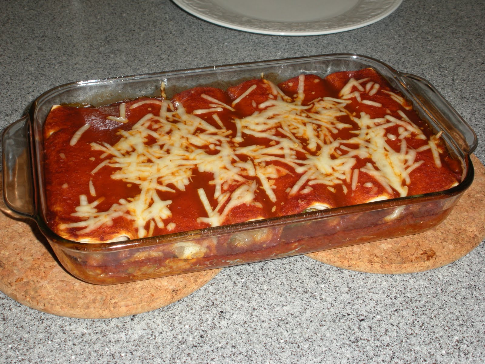 NOT A REAL HOUSEWIFE Cheese & Veggie Enchiladas