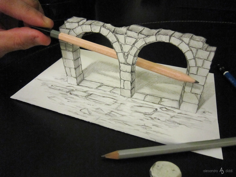 Artist Creates 3D Drawings Inspired by Anamorphic Art