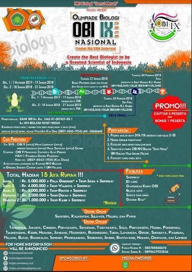 Olimpiade Biologi Nasional 2018 di UIN Maulana Malik Ibrahim Malang Olimpiade Biologi Nasional 2018 di UIN Maulana Malik Ibrahim Malang