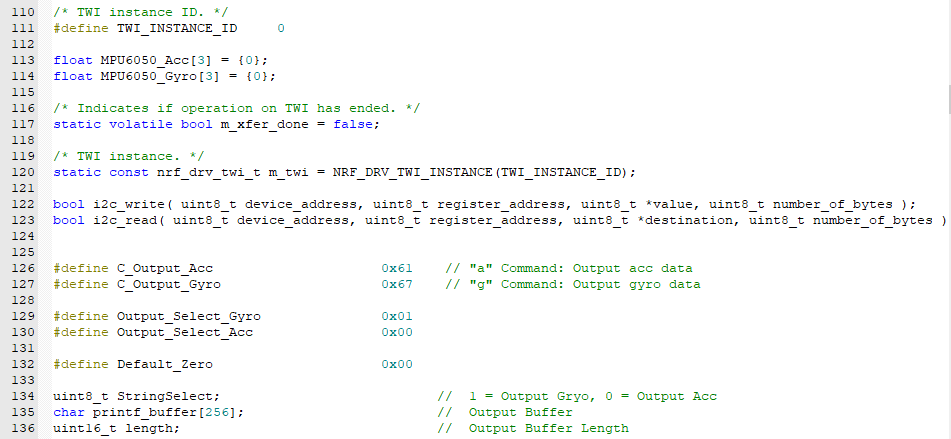 假濕汀的Blogger.: [nRF52840] ble app uart + I2C + MPU6050 Acc & Gyro Output
