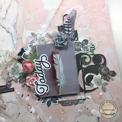 Scraps of Darkness scrapbook kits Video Tutorial: Pink and black Layout- An Aug. Sparkle & Shine Kit project by Cindy Brown. Simple Stories Beautiful Collection