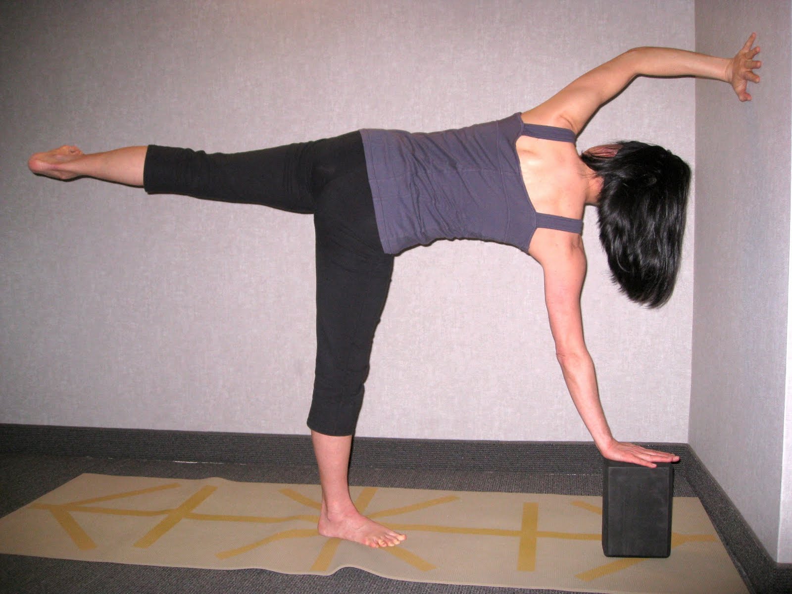 Half Moon Pose Against The Wall