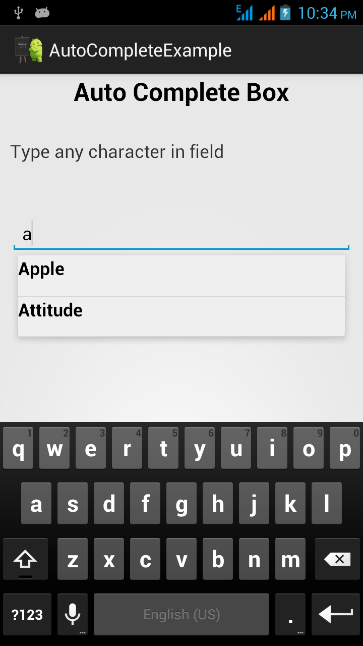 Android Development And Discussion Auto Complete TextView