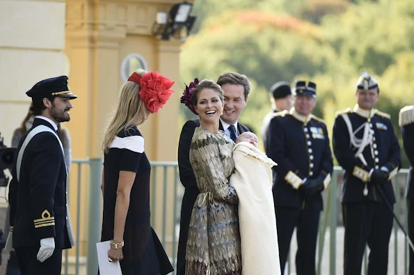 Princess Madeleine, Chris O'Neill and Princess Leonore, King Carl Gustaf and Queen Silvia, Crown Princess Victoria and Prince Daniel, Prince Carl Philip and Princess Sofia 