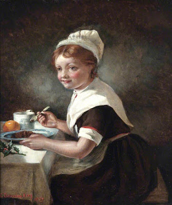 Foundling Girl at Christmas Dinner Emma Brownlow King - 1877