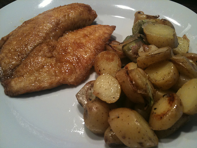 The Petite Brabançon Blackened Tilapia with Potatoes and Artichoke Hearts